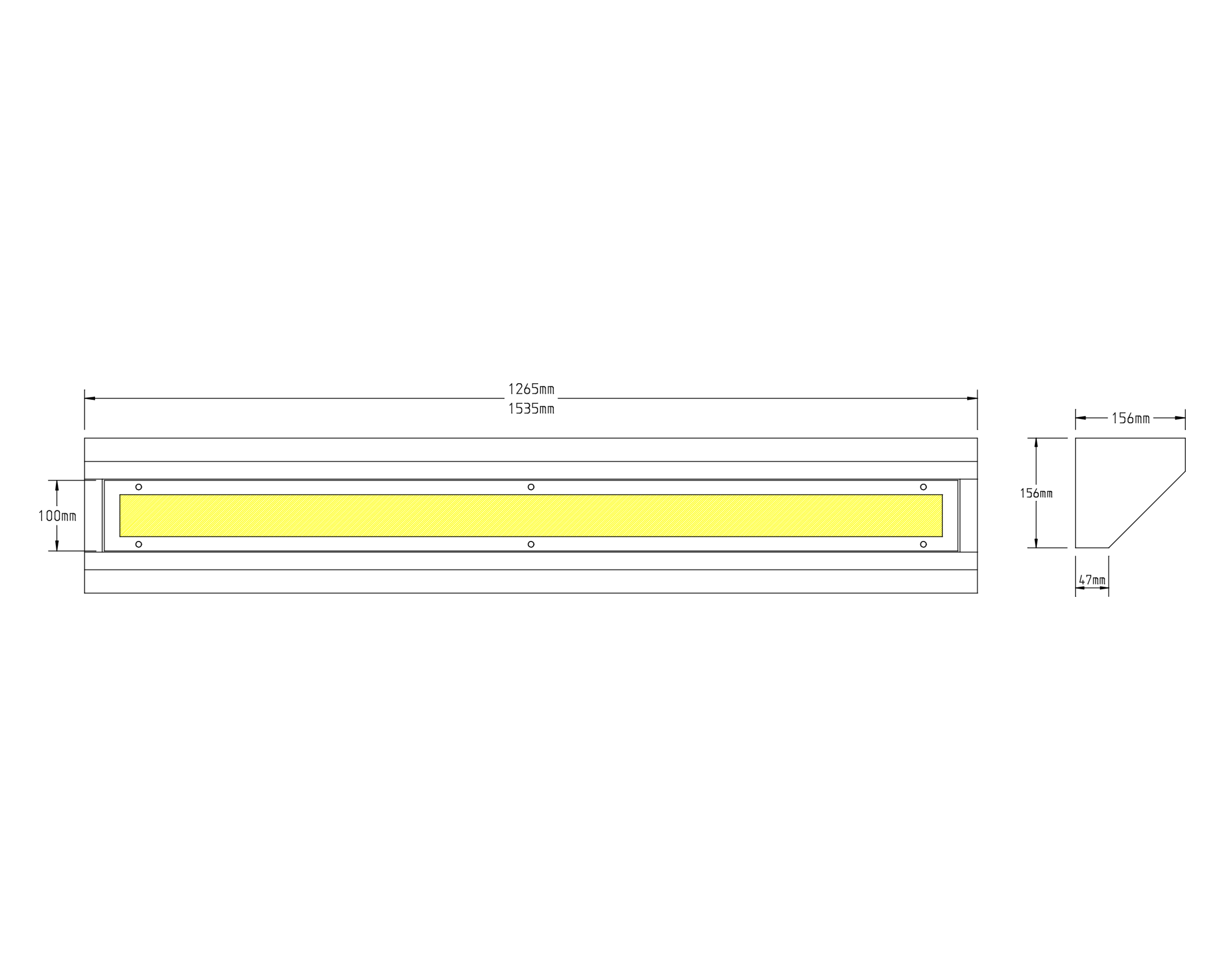 Cornice Technical Dimensions & Drawing 1
