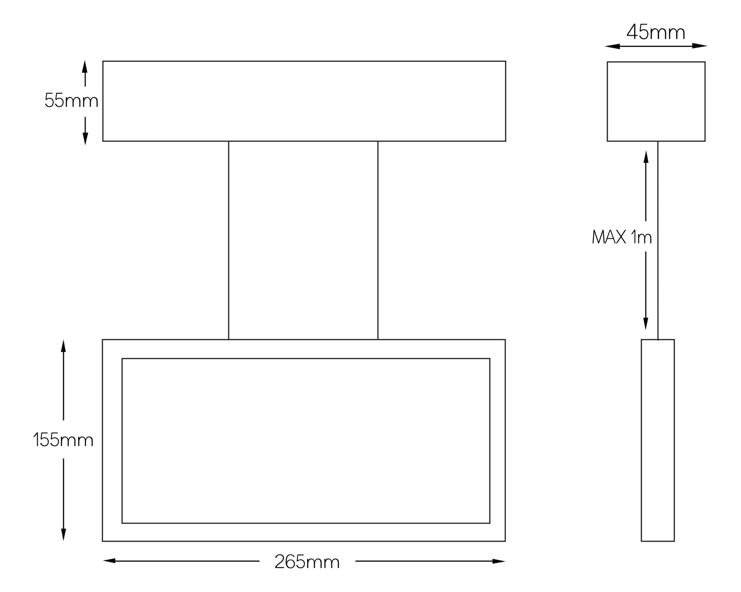 Emsusp Technical Dimensions & Drawing