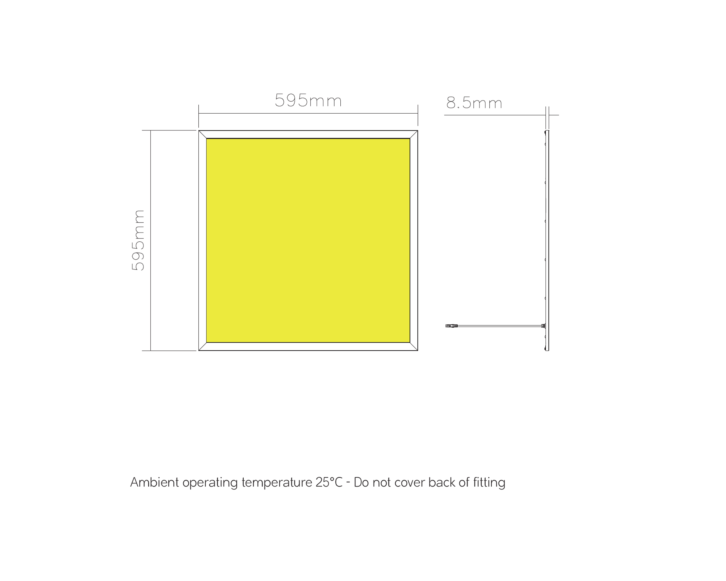 Endor Eco Tunable White Technical Dimensions & Drawing