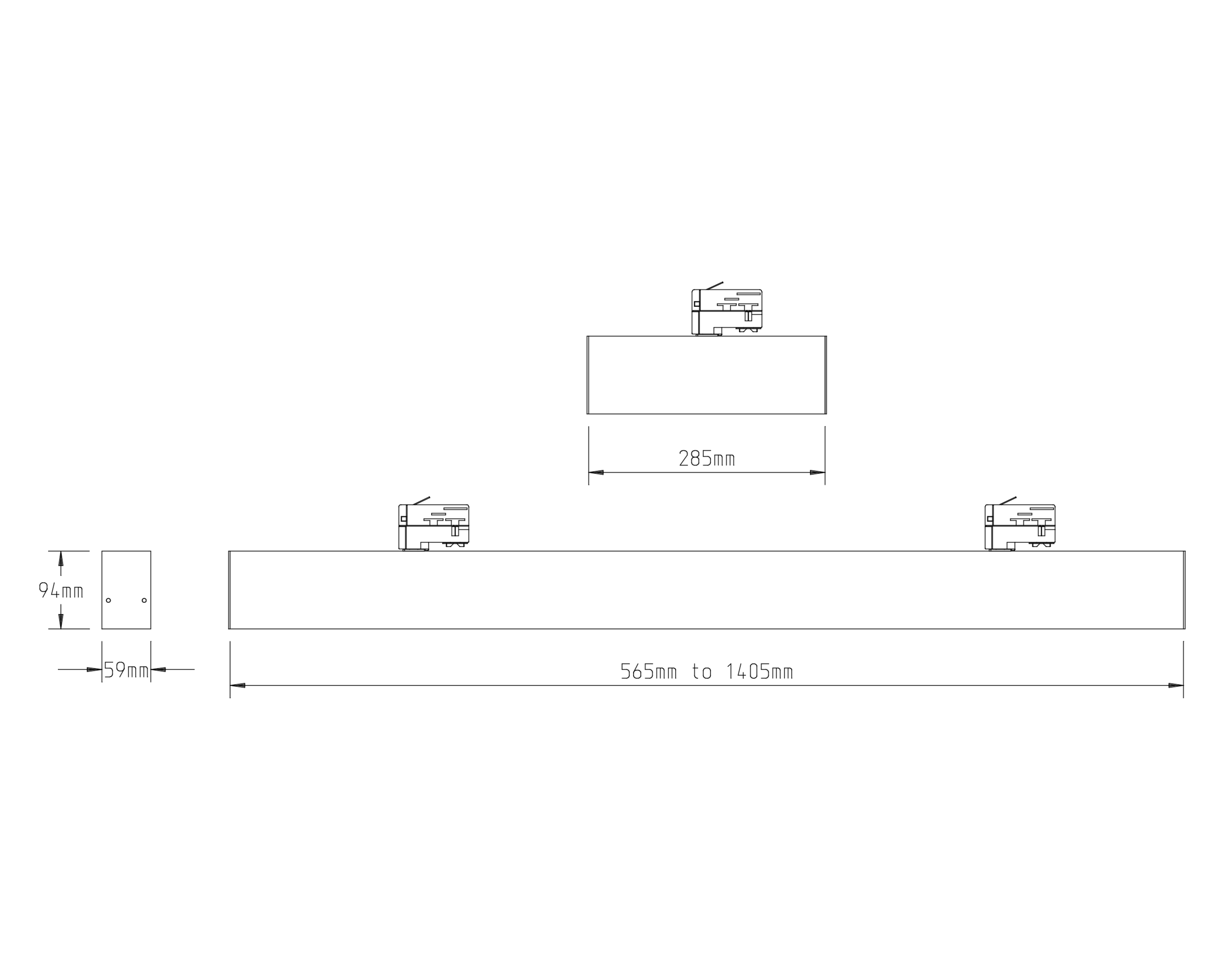 Meridian Track Technical Dimensions & Drawing