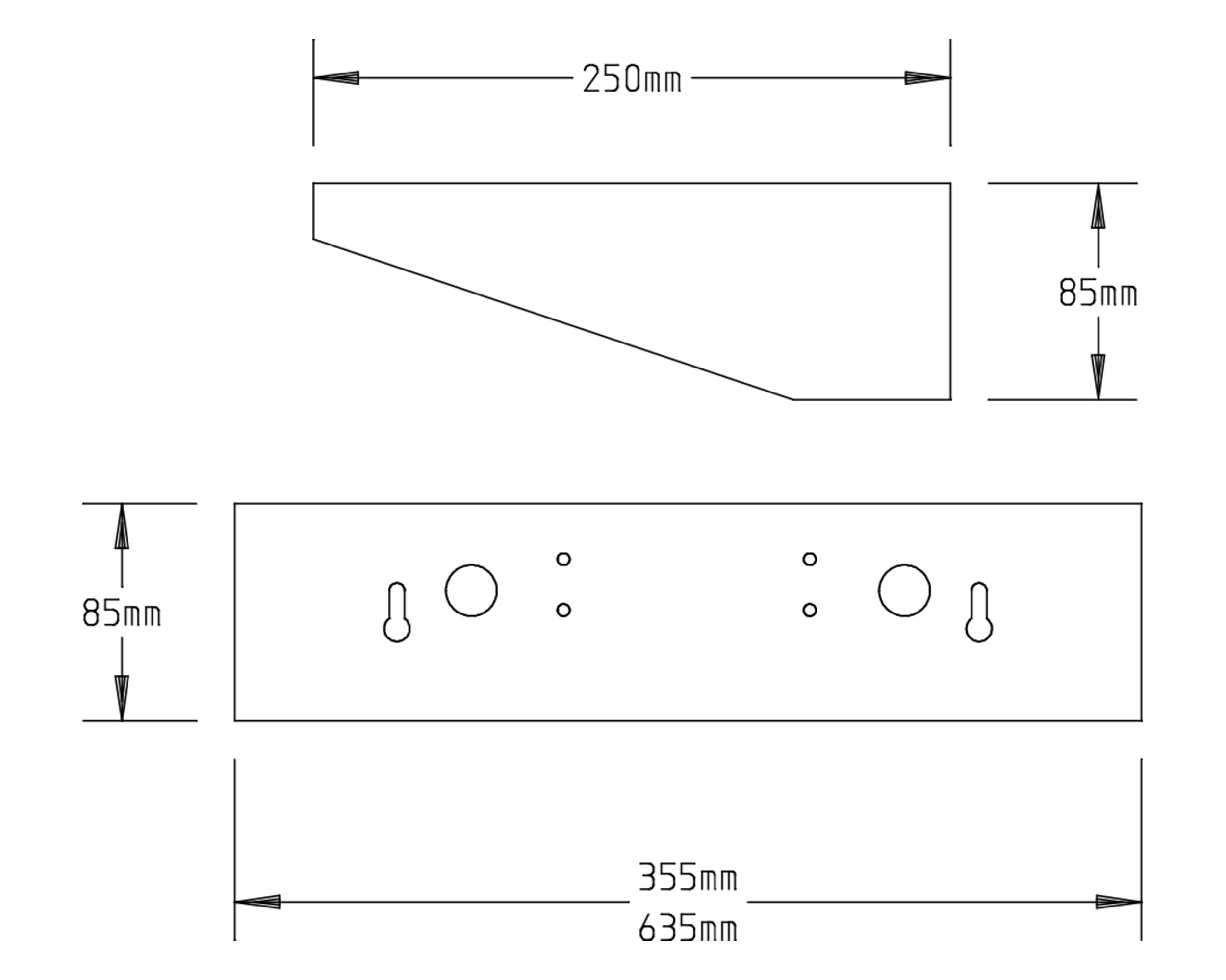 Wedge Technical Dimensions & Drawing