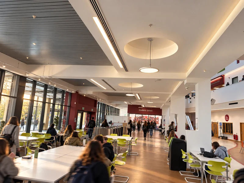 Barnsley College lighting installation detail