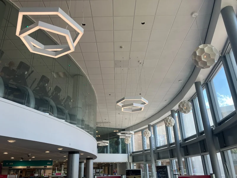 Haltemprice Leisure Centre lighting installation detail