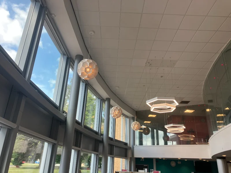 Haltemprice Leisure Centre lighting installation detail